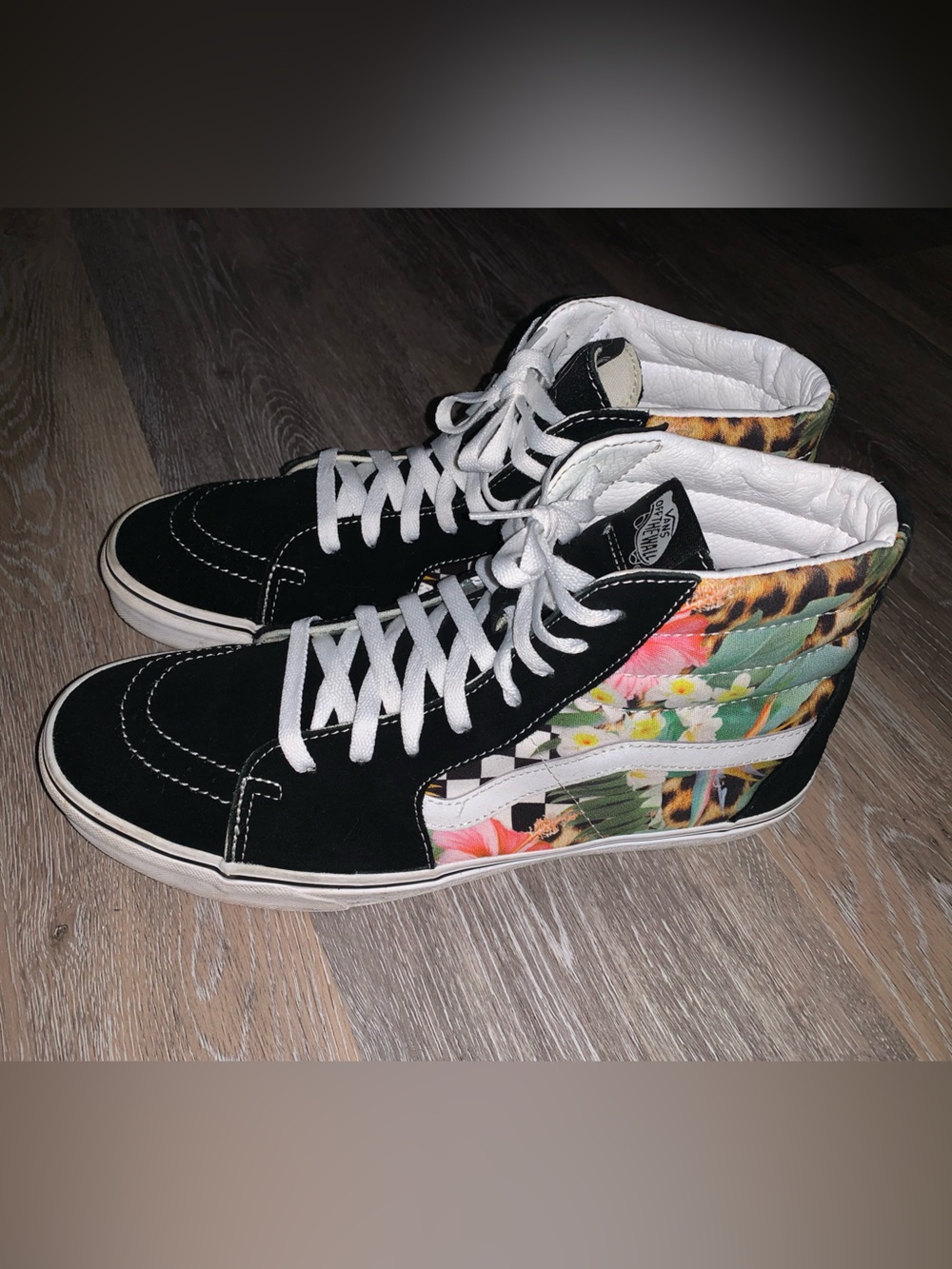 Vans Sk8-Hi Reissue Tropical Animal Check Black Size 12 Men